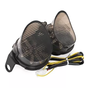 Rear LED Tail Light Integrated Turn signals Blinker Smoke For YAMAHA YZF R6 - Foto 1 di 10
