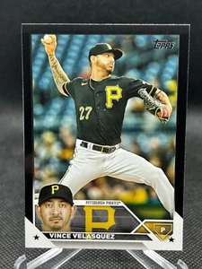 2023 Topps Update VINCE VELASQUEZ BLACK PARALLEL 36/72 PIRATES US243 - Picture 1 of 2