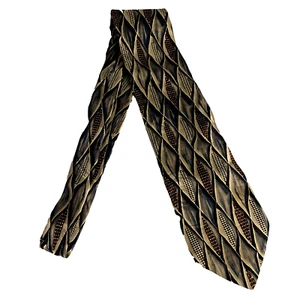 #7856 Designed for Hunting Horn J. Riggings Green and black Mens Necktie 56X4 - Picture 1 of 5