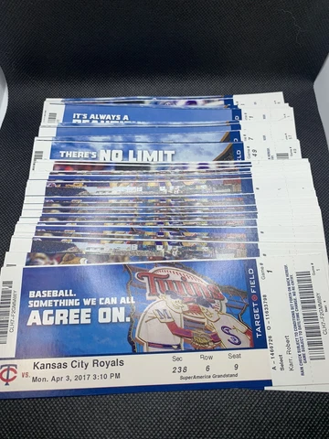 2017 Minnesota Twins Season Ticket Stubs! Pick Your Game! Great Condition! Cover