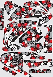 Graphic kit for 2003-2007 Honda CRF150 CRF230 Skull Decal fender shrouds - Foto 1 di 1