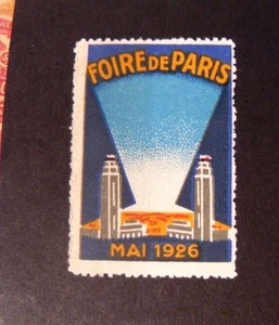 Francia , France Erinofili Maggio 1926 " FOIRE De PARIS " 1 Vignette MNH** - Picture 1 of 1