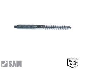 2 Stück Stockschrauben mit Sechskant SW7 M10X250 Edelstahl A2 - hanger bolts - Bild 1 von 1