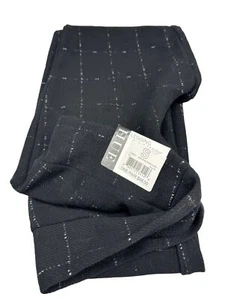 NWT HUE Legging Stretch Tweed Windowpane Loafer W/Side Slit Size S - Picture 1 of 6