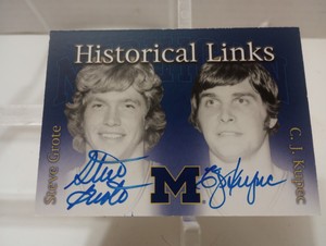 2004 TK Legacy Steve Grote /C.J. Kupec Michigan Autograph HL-6 (143/250)