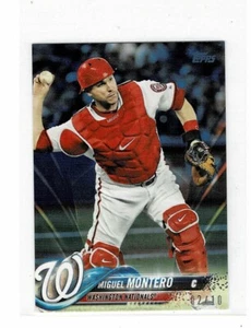 2018 TOPPS MINI BLUE 434 MIGUEL MONTERO #d 02/10 - WASHINGTON NATIONALS - Picture 1 of 1