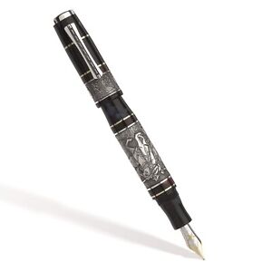 Marlen Pastrengo Limited Edition Italian Fountain Pen (162 pcs) | Resin Silver