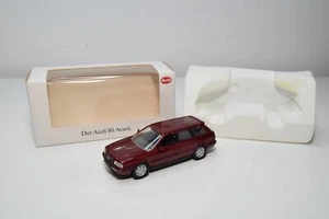 B38 1:43 SCHABAK 1033 AUDI 80 AVANT MET. MAROON DEALER BOX MIB - Picture 1 of 18