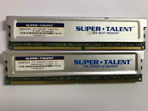 Super Talent 2GB (2x1GB) DDR2 800/PC2-6400 DDR2 Desktop RAM/Memory (T8UB1GC5) - Picture 1 of 1