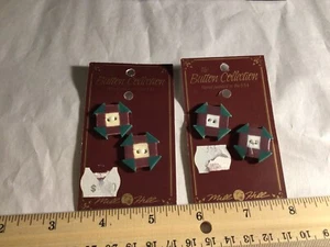 Mill Hill The Button Collection Ceramic Buttons Vintage QUILT SQUARE 4 pcs NEW - Picture 1 of 1