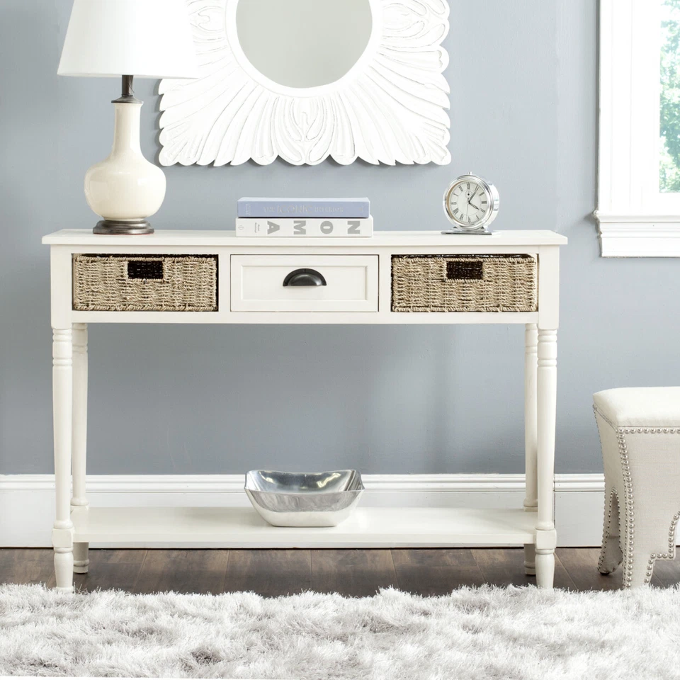 Safavieh American Home Collection Winifred Console Table in White AMH5730B