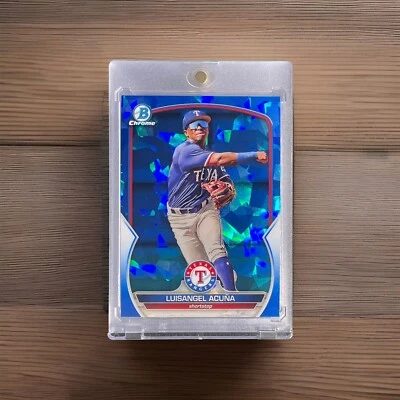 LUISANGEL ACUNA 2023 Bowman Chrome Sapphire Edition Rookie #BCP-230 Rangers - Image 1 of 2