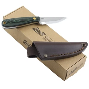 Brisa Necker 70 Green Micarta Fixed Blade Knife Finland 12C27 Sandvik Steel - Picture 1 of 7