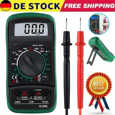 MARKENLOS Digital Multimeter Messgerät LCD Strommesser Strom AC DC Voltmeter Amperemeter