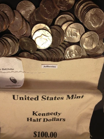 1971 - 2023 PD Kennedy Half Dollar 200 Coin Lot 2x Silver 90% 40% U.S. Mint Bag Cover
