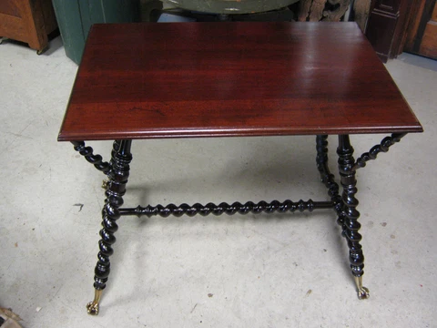 Mahogany "Merklen" Barley Twist Leg Table Cover