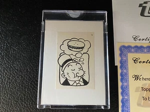 1960 Topps Popeye Tattoos Wimpy B&W Paper Proof Topps Vault Tattoo Card 1960s - Picture 1 of 4