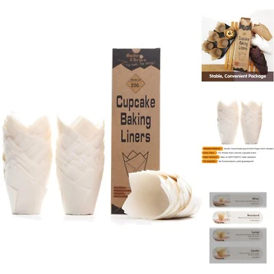 Muffinförmchen Papier Tulpen,200 Stück Standard,Nordisches & Europäisches Per... - Bild 1 von 2