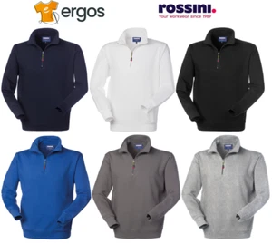 Rossini Felpa DERRY Collo Alto Mezza Zip Corta in Cotone Interno Felpata HH105 - Picture 1 of 8