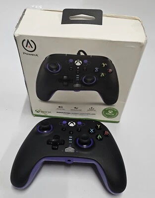 Controlador con cable mejorado PowerA para Xbox Series X|S - Gamepad hexagonal púrpura video... Foto 1 de 4