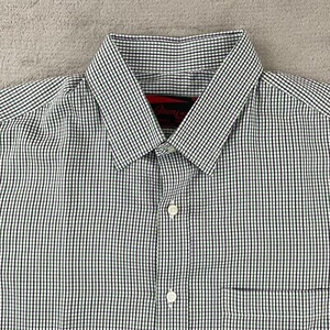 BRIONI Dress Shirt Mens 16 White Purple Green Check Long Sleeve Designer Italy - Picture 1 of 11