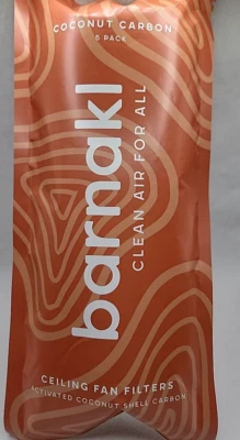 Barnakl Ceiling Fan Filters 5ct | Carbon Activated, Universal Fit, Odor-Free