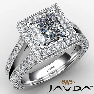 Princess Diamond Engagement Ring GIA Certified I Color & VVS2 clarity 2.3 ctw - Picture 1 of 33