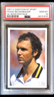 1987 A Question of Sport Franz Beckenbauer PSA 10 Gem Mint Germany Booster (B) - Bild 1 von 4