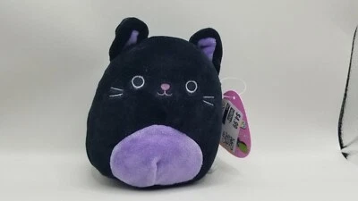 5" Squishmallow Autumn NWT Black Purple Cat Mini Kitty Kellytoy 2019 Halloween - Image 1 of 4