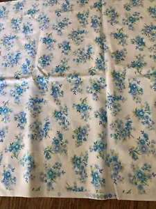 Blue Floral Fabric, 1.33 Yards - Picture 1 of 4