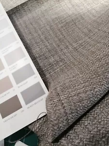 De le Cuona wool FABRIC earthy tone woven tweed long panel 125 x25cm - Picture 1 of 4
