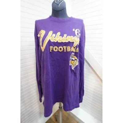 Minnesota Vikings long sleeve Tshirt Size Large NFL apparel embroidered - Image 1 of 4