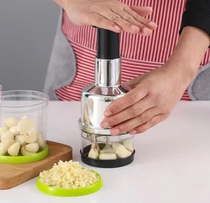 Hand Press Food Cutter Garlic Onion Nuts Grinder Mincer Kitchen Accessories - Picture 1 of 2