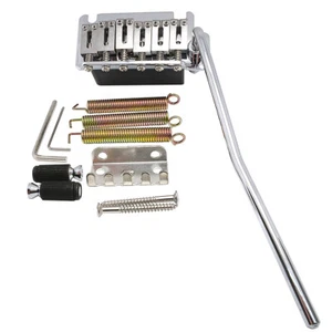 Musiclily Pro Chrome 54mm 2-Point Guitar ST Tremolo Bridge Steel Saddles Block - Picture 1 of 6