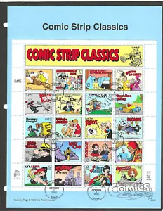 USPS 1995 32c FUMETTI CLASSICI FDI SOUVENIR PAGE #9542 - Foto 1 di 1