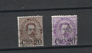ITALY 1890 SG 45,46 FINE USED SURCHARGES - Picture 1 of 1