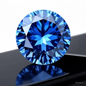 Certified 2 Carat Round Cut Blue Diamond | D Color, VVS1 | Loose Gemstone - Picture 1 of 10