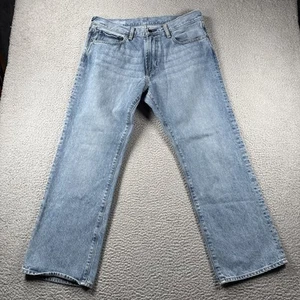 Gap Jeans Mens 34x28 Blue Easy Fit Straight Leg Light Wash Denim Grunge Y2K VTG - Picture 1 of 15