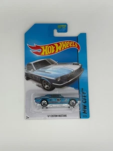 2014 Hot Wheels '67 Custom Mustang Blue - HW City #98/250 - Picture 1 of 1