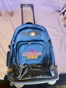 VTG 2000 Atlanta Braves All Star Game MLB Back Pack Rolling Luggage Duffle Bag - Picture 1 of 8