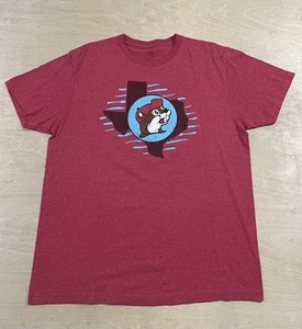 Buc-ees Texas Short Sleeve Red T Shirt Mens Size L - Picture 1 of 5