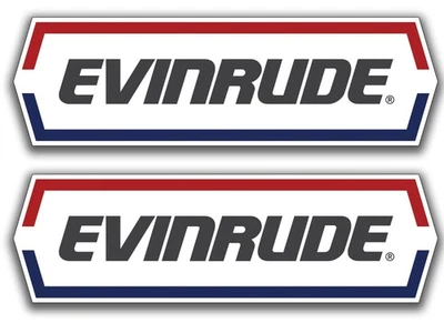 2 calcomanías adhesivas de vinilo laminado troquelado logotipo fueraborda Evinrude | Elige tamaños Foto 1 de 4