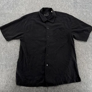 Tommy Bahama Herren Hemd schwarz Größe M Knopfleiste Hawaii Seide - Bild 1 von 9