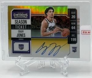 Colby Jones 2023-24 Panini Contenders Season Ticket Gold RC On-Card Auto /10! - Picture 1 of 2