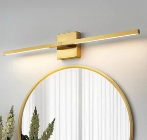 Gold LED Bathroom Vanity Light 30in Modern Wall Sconce 3500K Over Mirror Bar - Picture 1 of 3
