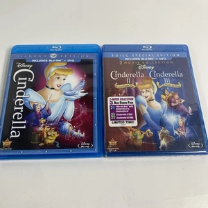 Disney Cinderella I II & III Blu-Ray 2 & 3 Sealed 1 Used See Pictures - Bild 1 von 7