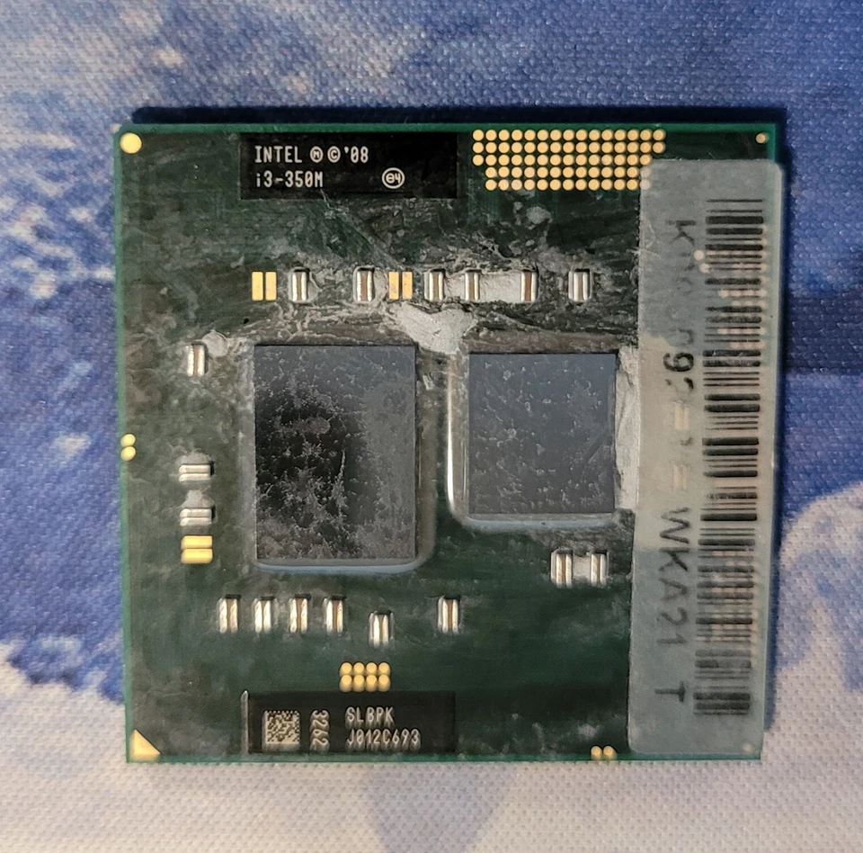 INTEL CORE I3-350M 2.26GHZ G1 (RPGA988A) 2-CORE LAPTOP CPU PROCESSOR SLBPK - Image 1 of 1