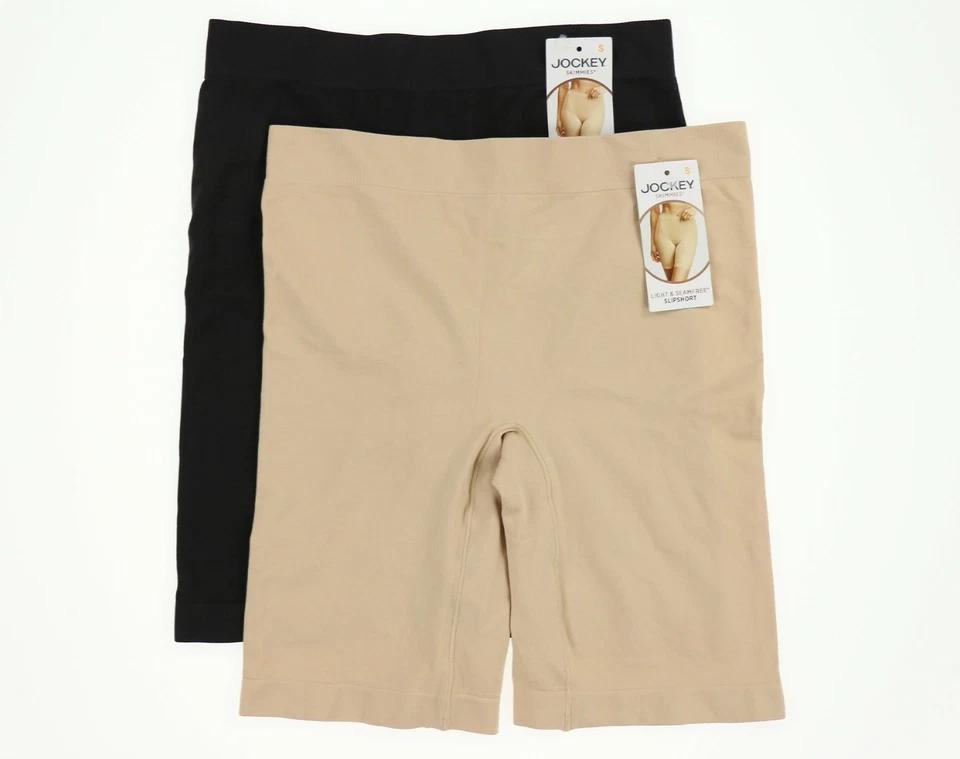 Paquete de 2 pantalones cortos ligeros para mujer Jockey 268320 1 negro 1 beige talla S Foto 1 de 2
