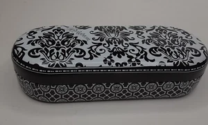 Brighton Sonnenbrille Brillen Hartschalenetui schwarz weiß Blumen Paisley Metall Filz - Bild 1 von 5