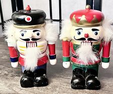 6" Inch Decorative Wooden Christmas Holiday Nutcracker Lot Of 2!!